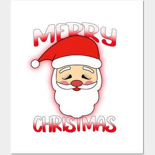 MERRY Christmas Funny Santa Clause Red Posters and Art